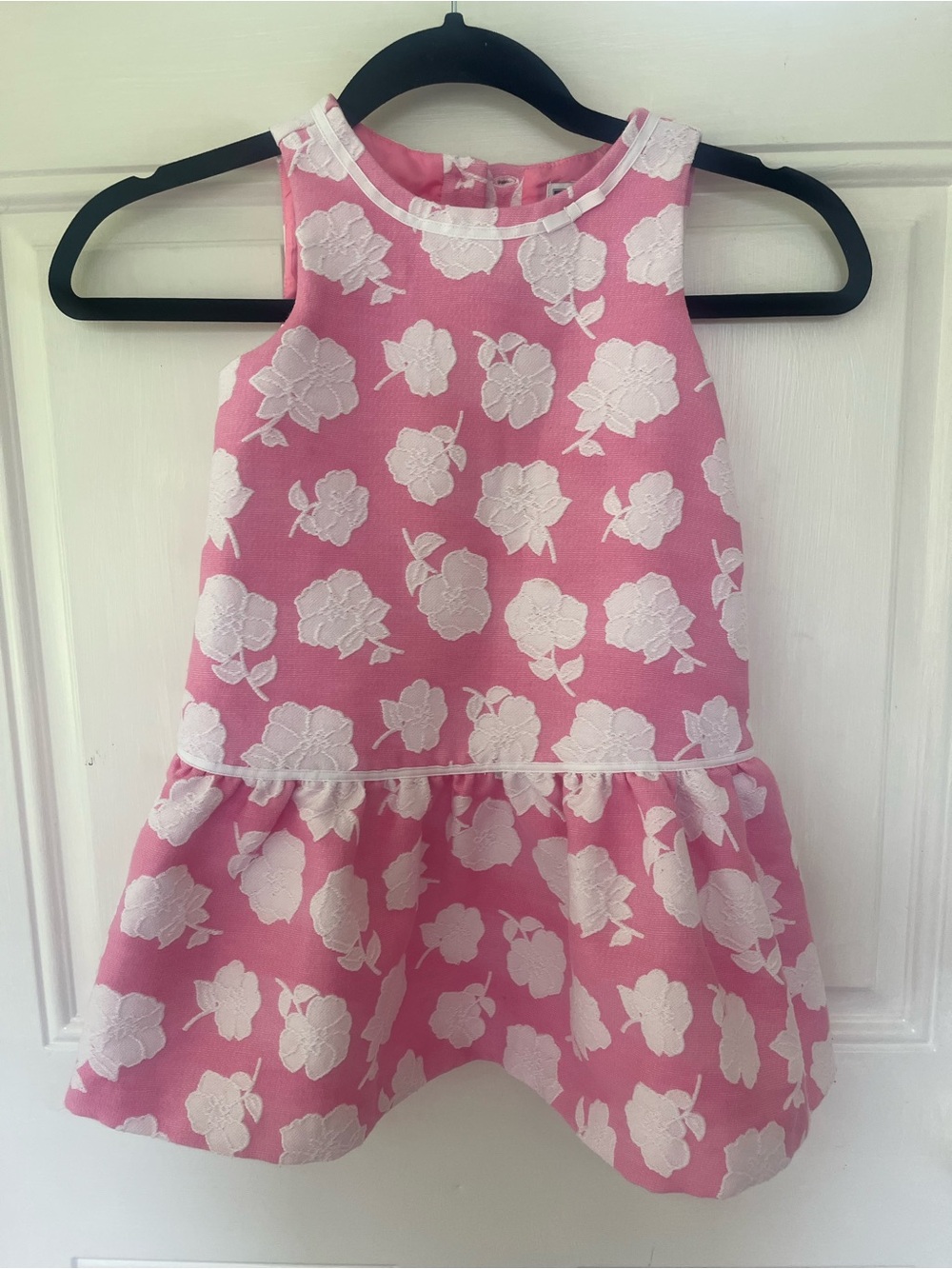 Janie and Jack Pink and White Floral Dress Girls 4 Floral Flower Girl Preppy